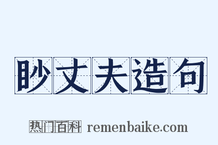 眇丈夫造句是什么意思的图片
